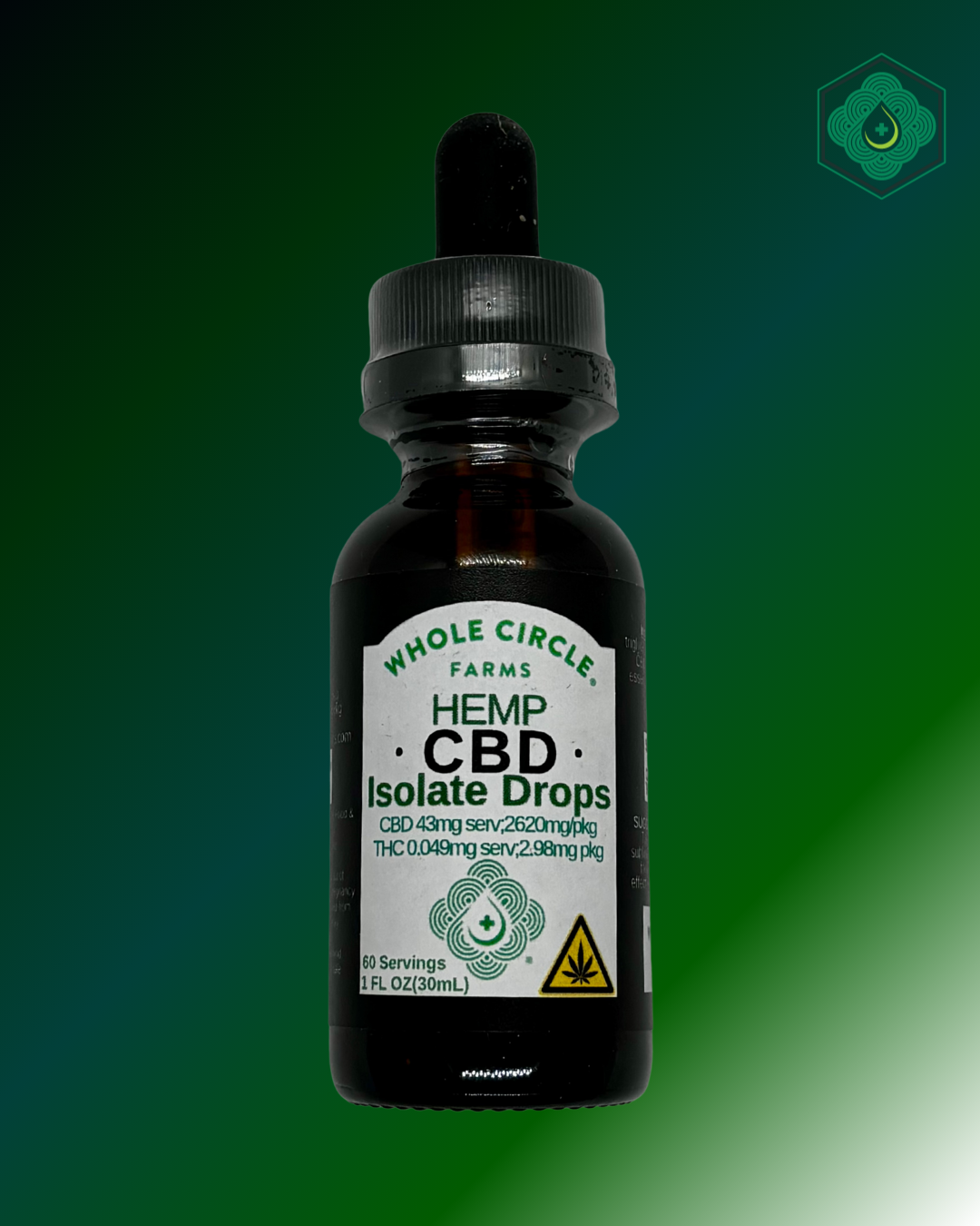 THC-Free CBD Isolate Drops | Peppermint Eucalyptus | Whole Circle