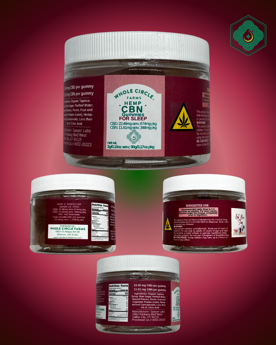 CBD + CBN Sleep Gummies for Restful Sleep | Whole Circle Farms