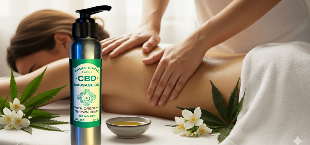 Organic CBD Massage Oil from Whole Circle Farms