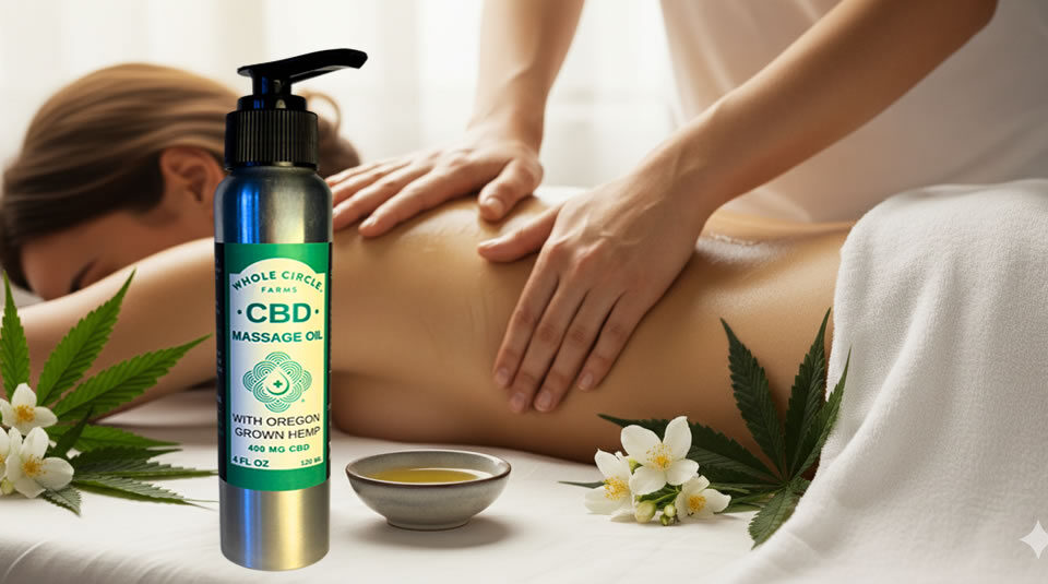 Organic CBD Massage Oil from Whole Circle Farms